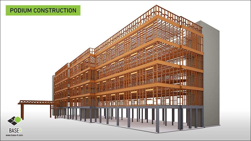 HOW TO BUILD A FIVE STORY WOOD FRAMED HOTEL-PART 3 - Base4