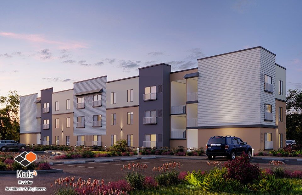 30 Unit Modular WalkUp Apartment Base4