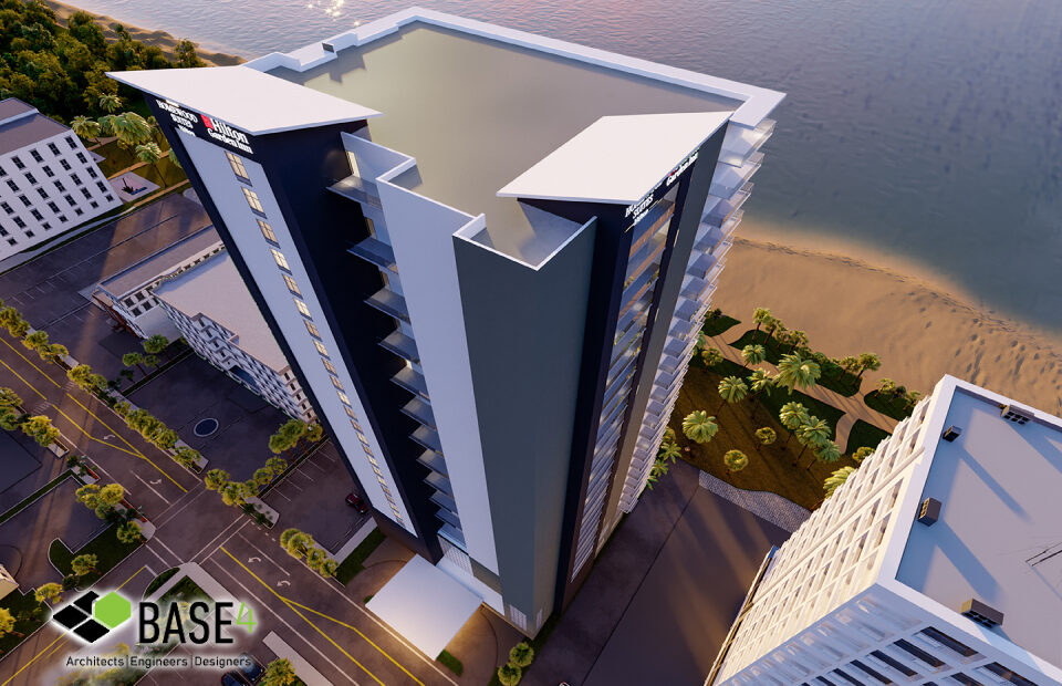 DUAL HOMEWOOD SUITES & HILTON GARDEN INN hotel showcasing modern design, parking, highlighting the hotel's appealing architecture.