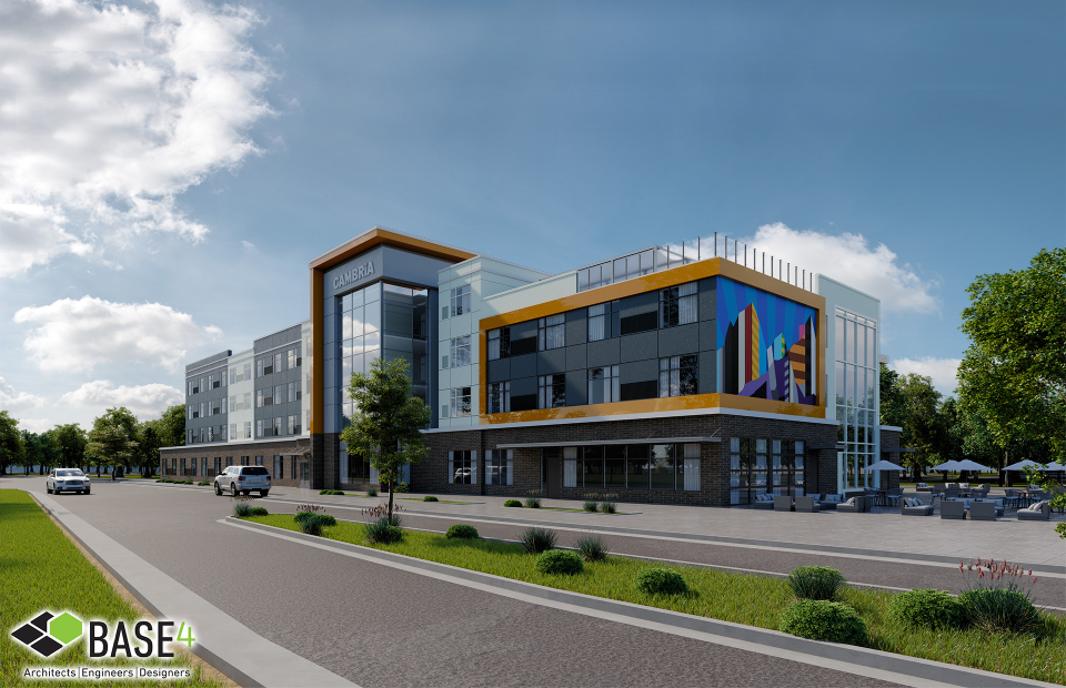3D rendering of hotel concept