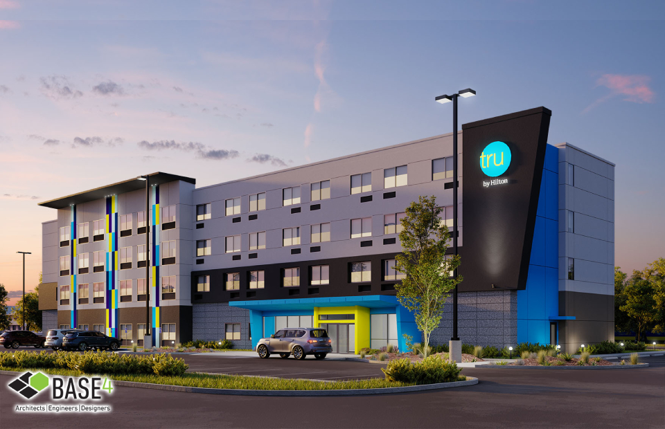 3D rendering of hotel concept