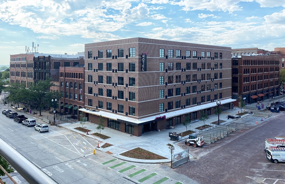 Moxy Hotel in Omaha, NE, a project designed by BASE4.
