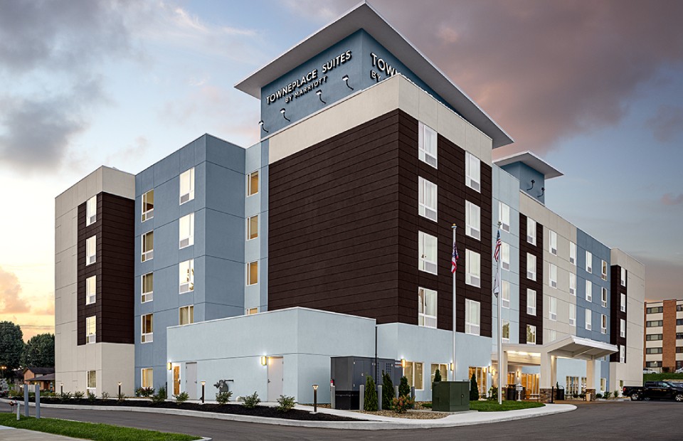 TownePlace Suites in Ironton, OH, developed with BASE4's innovative construction methods.