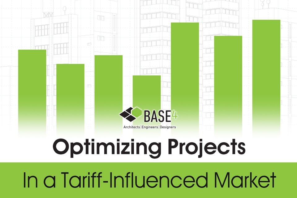 Graphic illustrating the potential impact of tariffs on hotel and multifamily development costs.