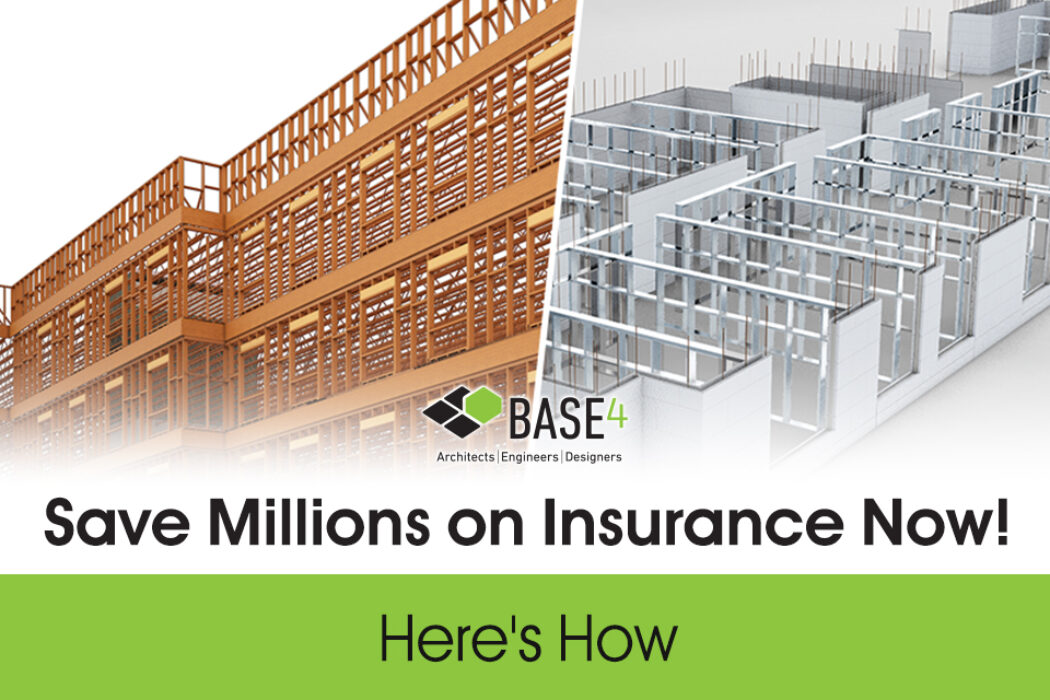 Graphic illustrating how different building materials can lead to significant insurance savings.