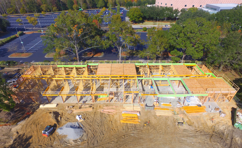 Springhill Suites hotel foundation under construction – BASE4 project