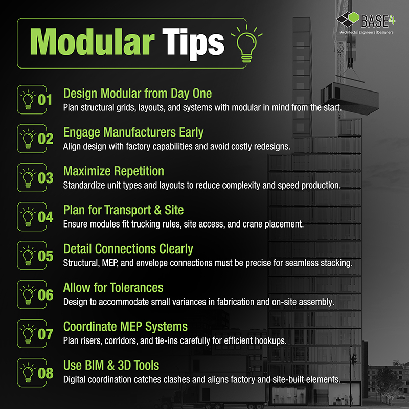 Modular design tips from BASE4 for faster construction
