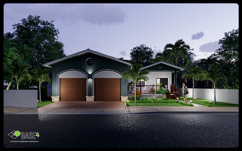 BASE4-designed modern single-family housing render