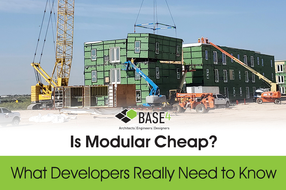 Modular building modules being lifted by crane during offsite construction assembly.