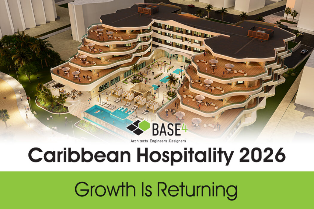 luxury Caribbean resort design with pool and beachfront layout