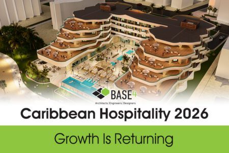 luxury Caribbean resort design with pool and beachfront layout