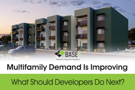 Rendering of a multifamily apartment community illustrating the 2026 multifamily market outlook for developers.